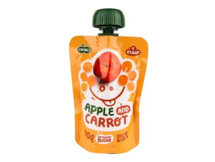 OVKO Příkrm jablko, mrkev BIO 90 g