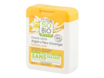 SO’BIO ÉTIC Gel sprchový argan a pomerančové květy BIO 300 ml