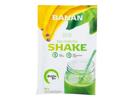 Matcha shake banán bezlepkový BIO 30 g