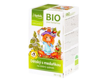Apotheke BIO Dětský ovocný čaj s meduňkou 20x2g