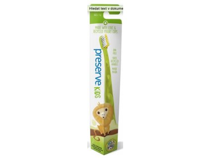 Preserve Dětský zubní kartáček soft zelený a