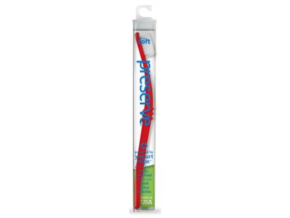 Preserve Zubní kartáček medium - červený