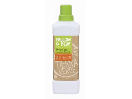Yellow & Blue Prací gel z mýdlových ořechů s pomerančovou silicí 1 l