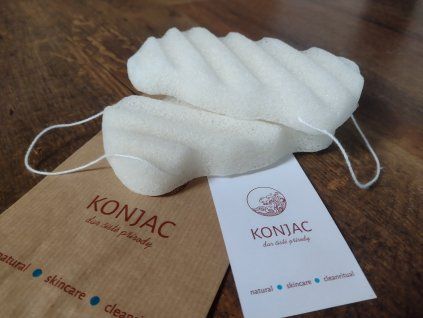 Konjac houbička TĚLOVÁ bílá