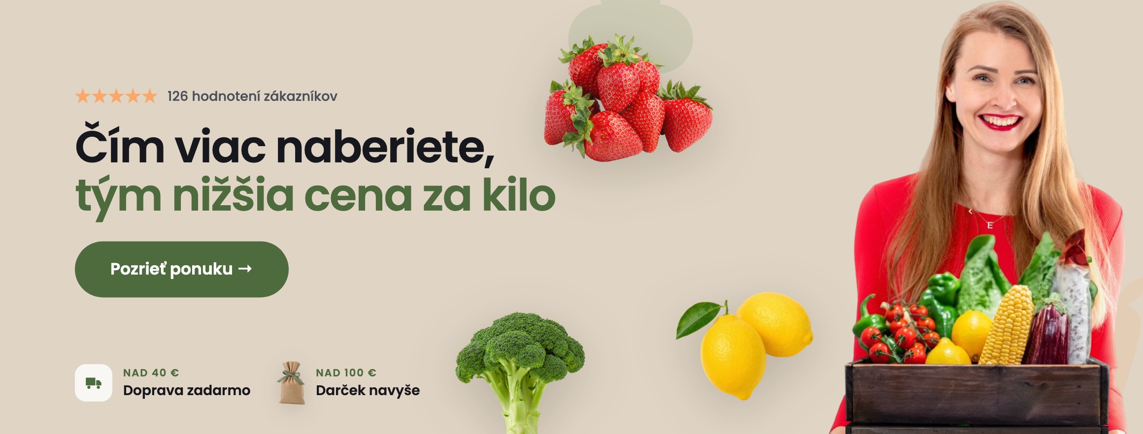 Čím viac naberiete, tým nižšia cena za kilo množstevná zľava na mrazené ovocie a zeleninu