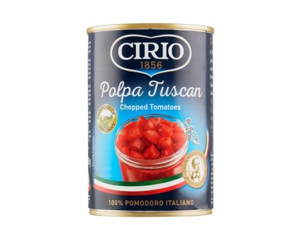 Paradajky lúpané krájané 400g Cirio