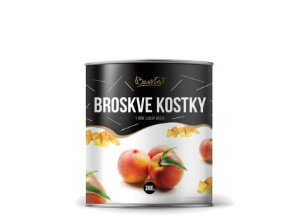 Broskyne v mierne sladkom náleve kocky 3000g Bassta