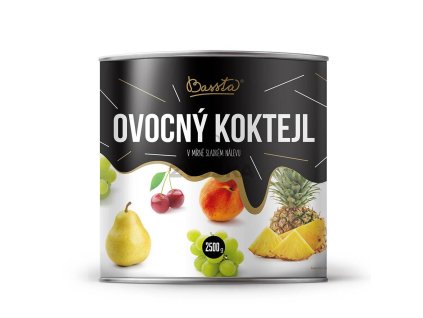 Ovocný koktejl v mierne sladkom náleve 2500g/1500g Bassta