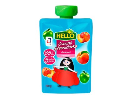 Ovocná kapsička broskyňová 100g HELLO