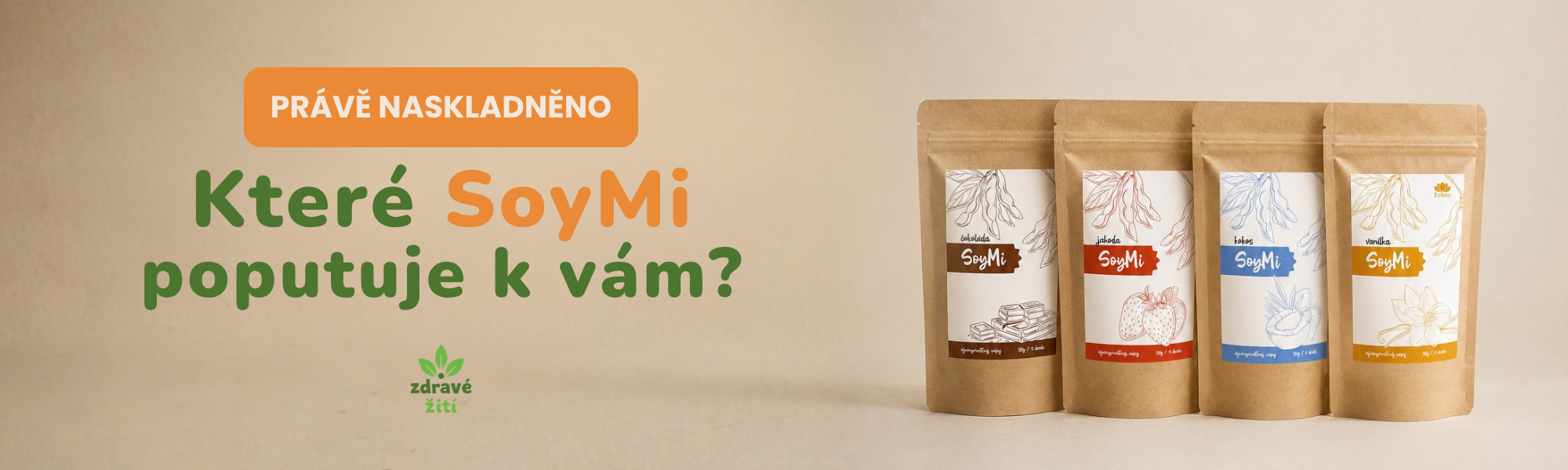 SoyMi sójový nápoj v prášku – čokoláda, jahoda, kokos a vanilka | Zdravé žití