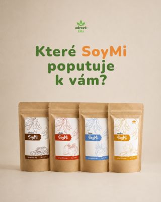🌱 Která příchuť SoyMi bude vaše oblíbená? 🤎 Čokoláda, jahoda, kokos nebo vanilka? 😍 SoyMi je rostlinný nápoj ve čtyřech...
