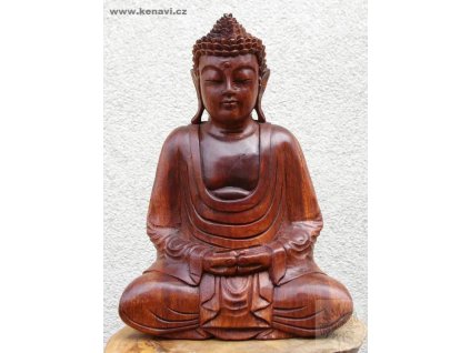 Buddha tmavý 40 cm - dřevěná soška Buddhy