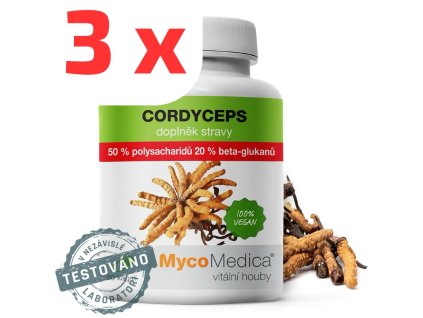 MycoMedica Cordyceps CS 4 50% polysacharidu 3 ks