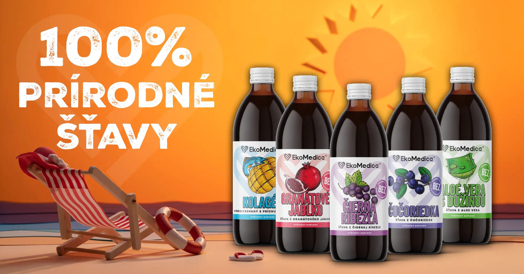 100% prírodné šťavy