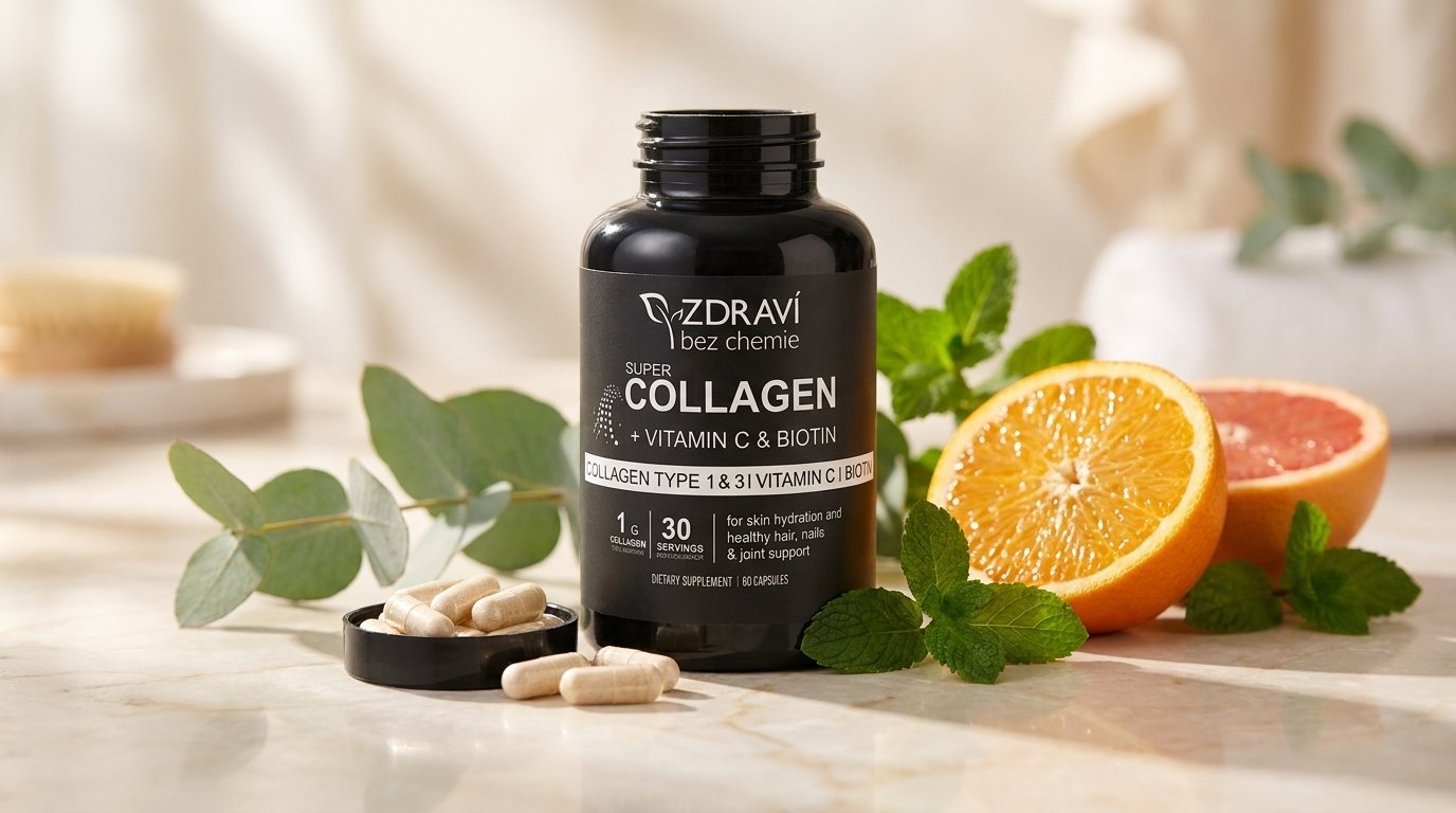 Kolagen s vitamínem C a biotinem: pevná pleť zevnitř za 399 Kč
