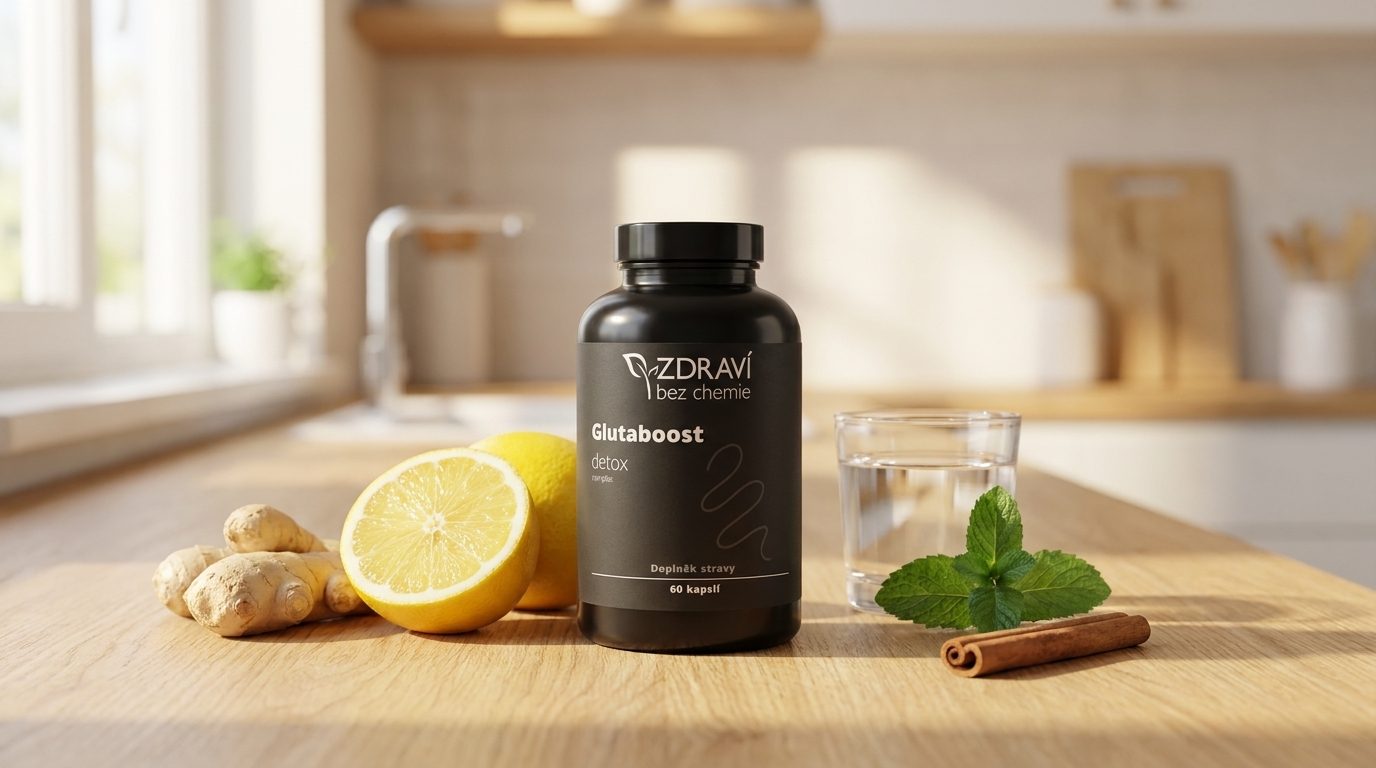 Glutaboost Detox Complex: 500 mg glutathionu + bylinky pro jarní detox jater (akce −40 %, 239 Kč)