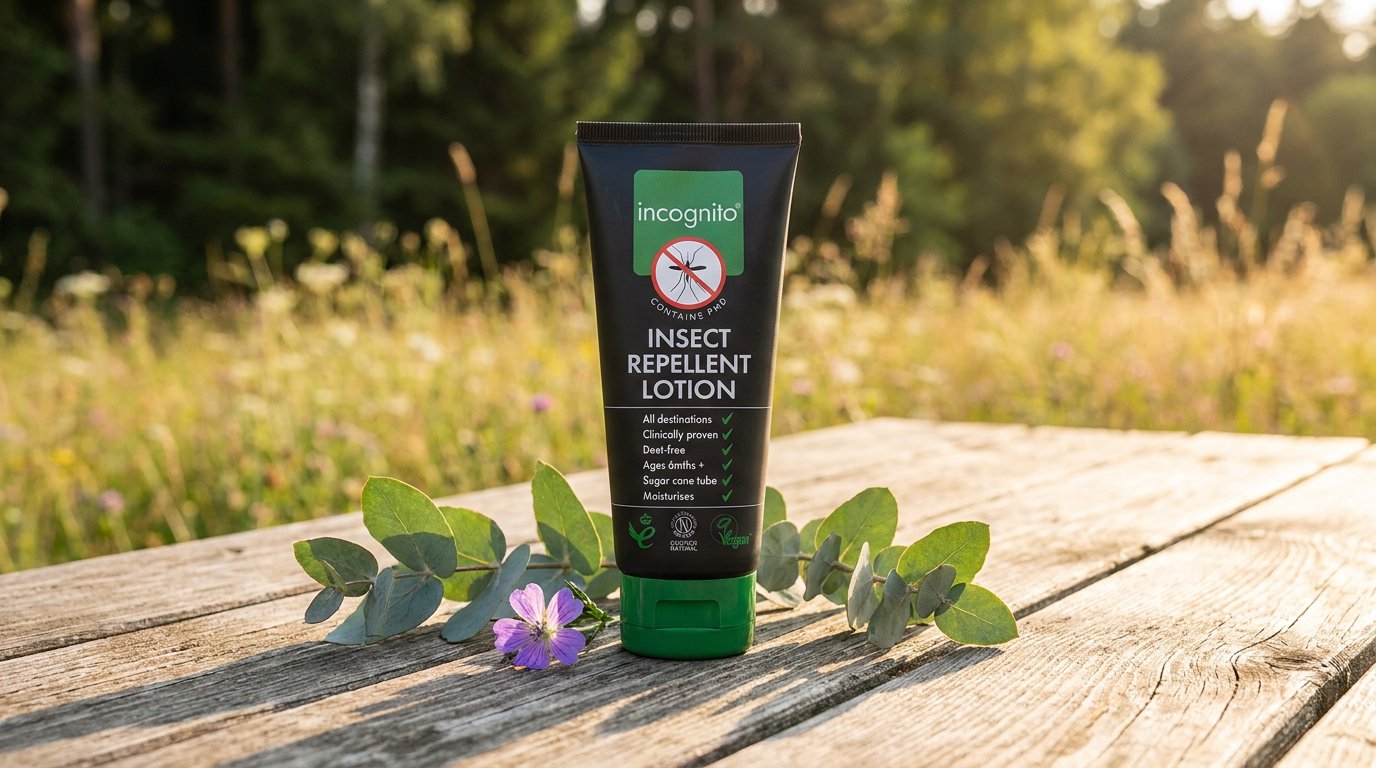Tělové mléko Incognito (100 ml): hydratace + PMD repelent v jednom — bezpečné už od 6 měsíců