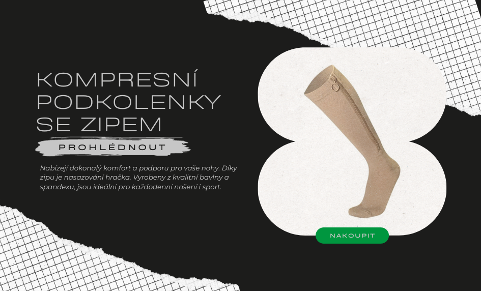 Podkolenky se zipem