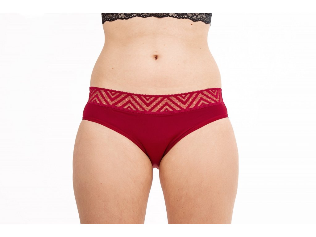 Menstruační kalhotky "Moře" červené - silná menstruace XL