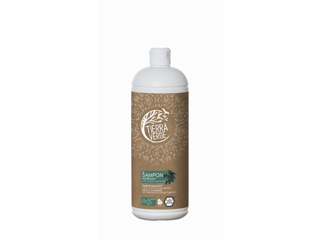 Tierra Verde Kopřivový šampon na mastné vlasy s rozmarýnem 1 l