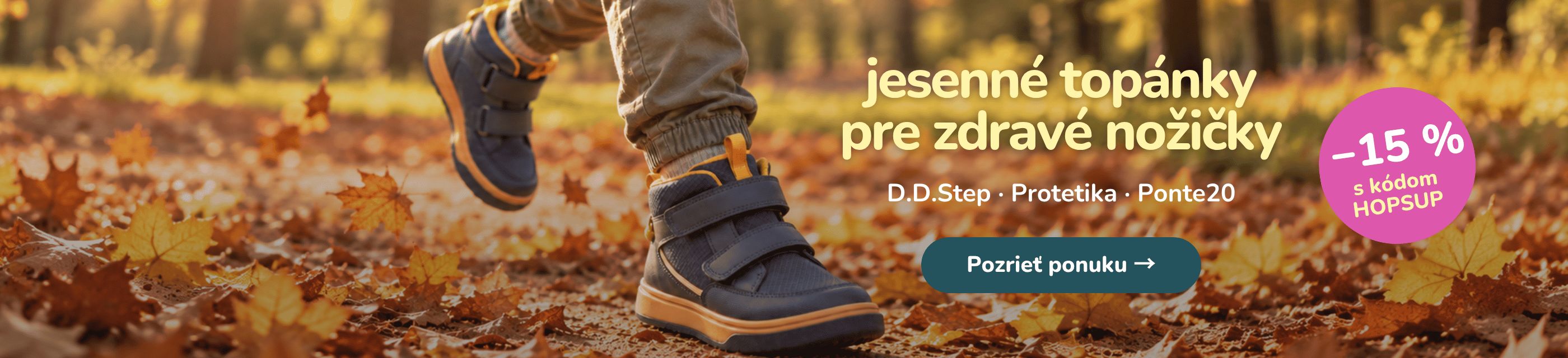 Jesenné detské topánky −15 % s kódom HOPSUP