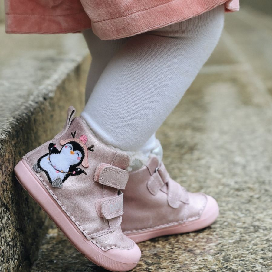 Zimné kožené topánky D.D. Step s tučniakom