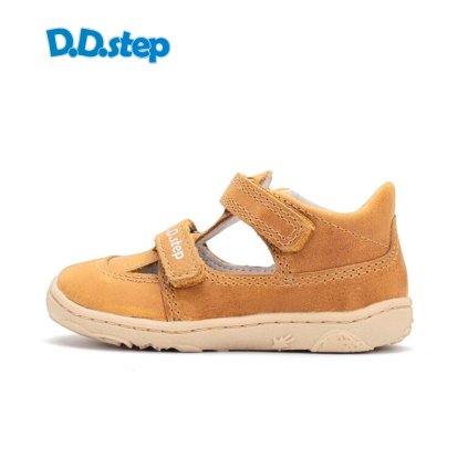 D.D. Step Chlapčenské kožené sandálky H077-51734 Yellow