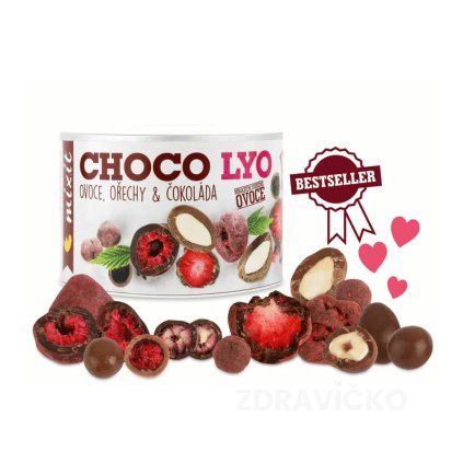 mixit chrumkave ovocie a orechy v cokolade