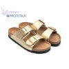 Dámske šľapky PROTETIKA AURA Gold - pre zdravé chodidlá a moderný štýl