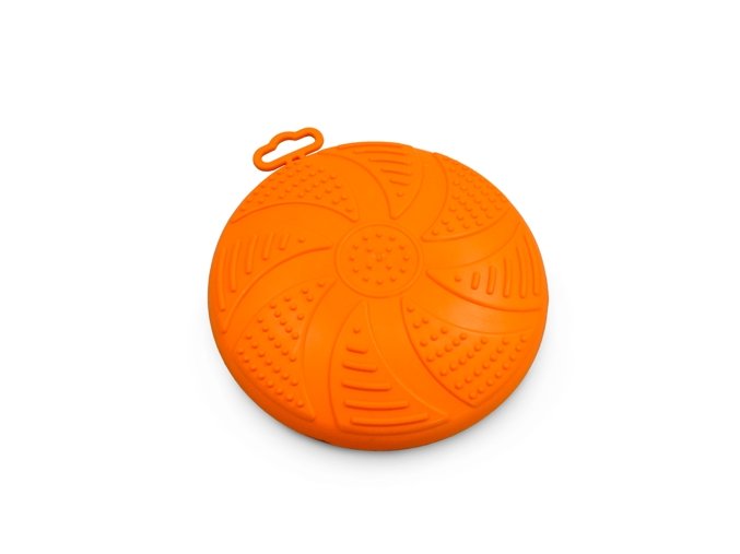 Frisbee - létající talíř Argi - gumový - oranžový - 17 cm