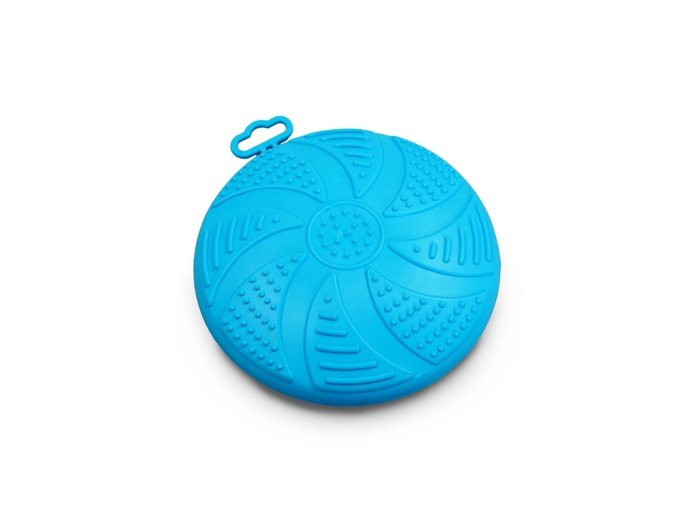 Frisbee - létající talíř Argi - gumový - modrý - 17 cm