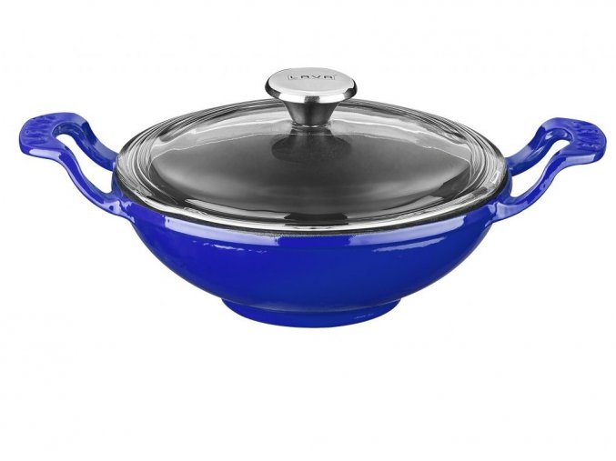 Litinový wok 16 cm - modrý