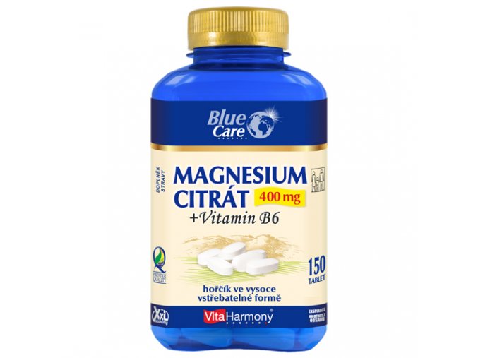 Magnesium citrát 400 mg + vitamin B6 XXL (150 tbl.)