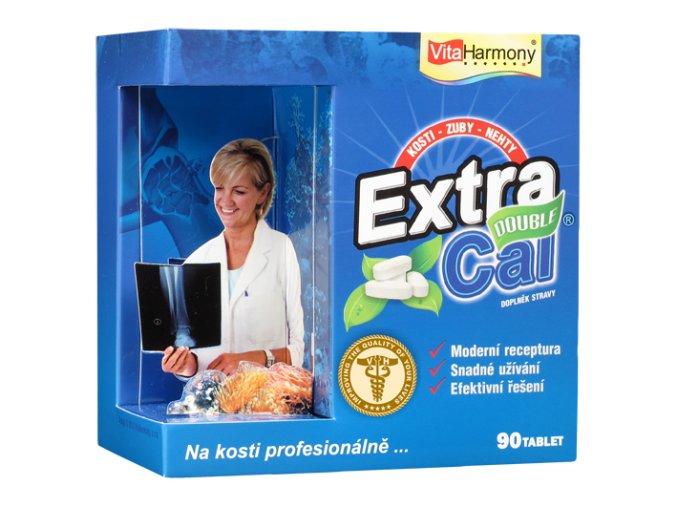 ExtraCal® Double (90 tbl.) + BodiHeat® - hřejivá náplast za 1 Kč