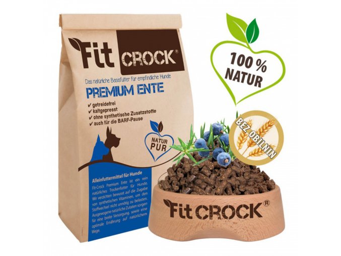 Fit-Crock Premium Kachní - granule lisované za studena