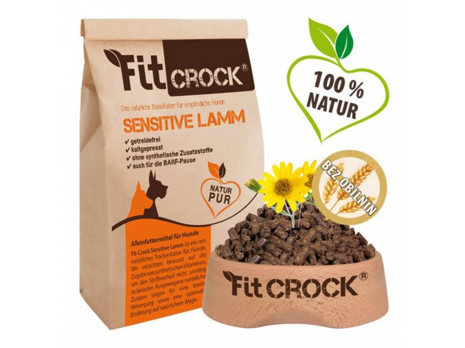 Fit-Crock Sensitive Jehněčí - granule lisované za studena