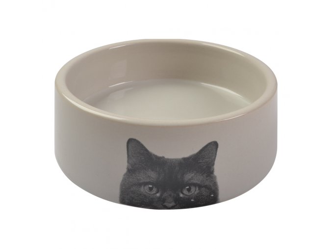 Keramická miska pro kočky 250 ml - krémová