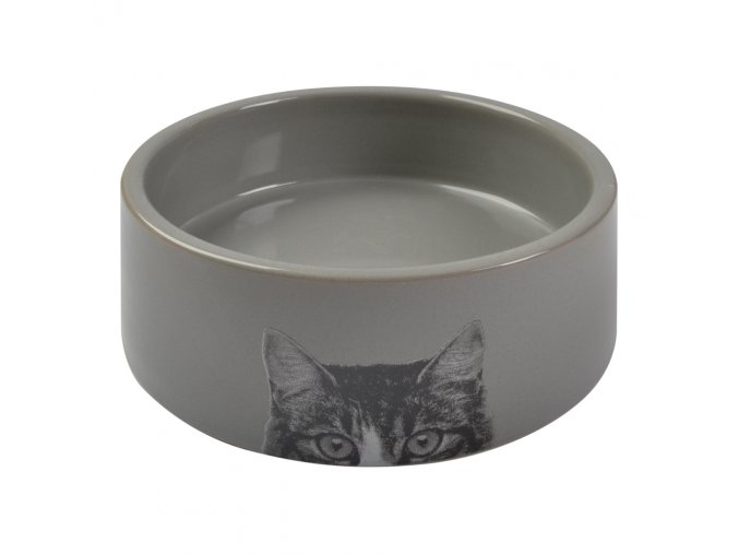 Keramická miska pro kočky 250 ml - šedá