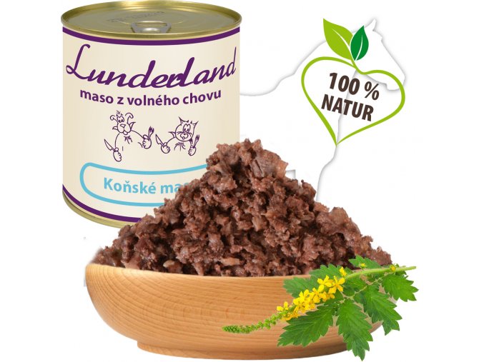 Konzerva pro psy a kočky - Koňské maso - Lunderland