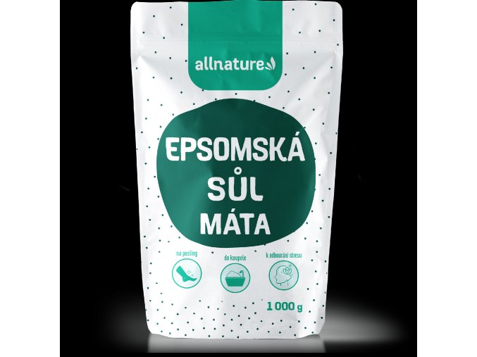 Allnature Epsomská sůl Máta 1000 g