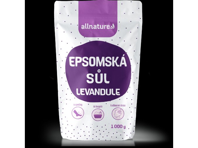 Allnature Epsomská sůl Levandule 1000 g