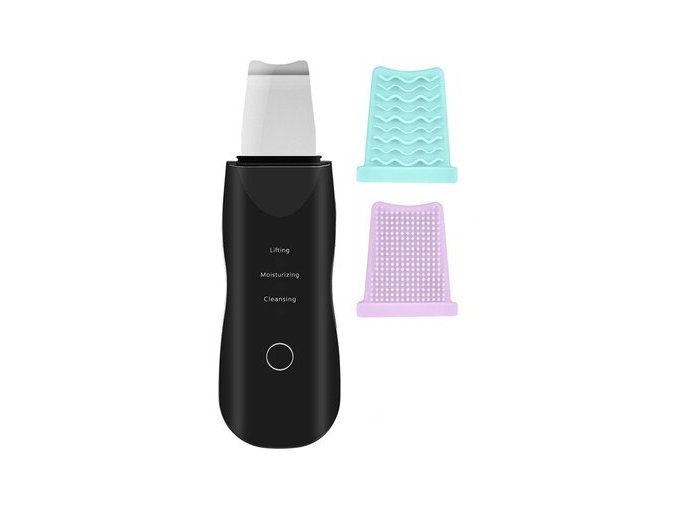 Kosmeticka ultrazvukova spachtle s nastavci Black
