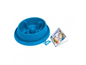 Plastová miska proti hltání s protiskluzem Argi - modrá - 25,5 x 23 x 6,5 cm