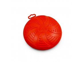 Frisbee - létající talíř Argi - gumový - červený - 17 cm