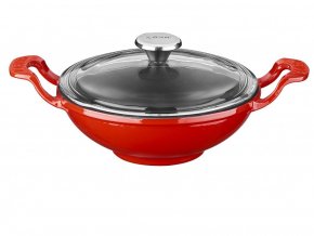 Litinový wok 16 cm - červený