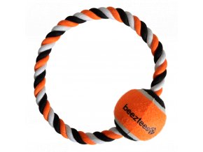 Provazová hračka – lanový kruh s tenisovým míčkem