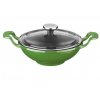 Litinový wok 16 cm - zelený