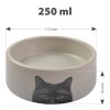 Keramická miska pro kočky 250 ml - krémová