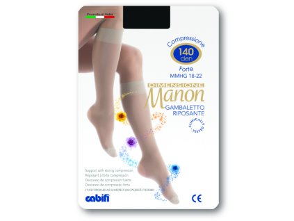 Kompresné podkolienky 140 DEN tmavo hnedé