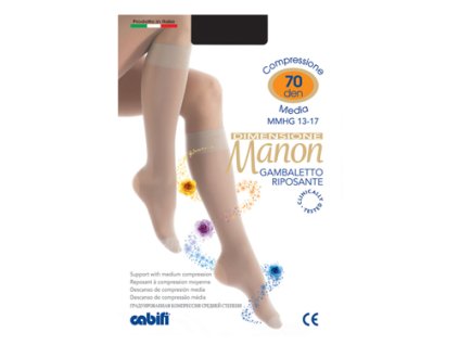 Kompresné podkolienky 70 DEN tmavo hnedé